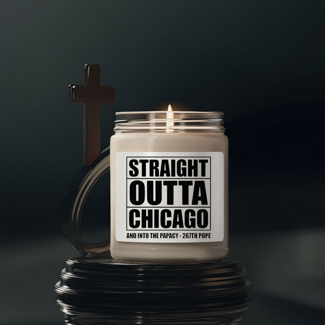 Straight Outta Chicago New Pope Leo XIV Candle