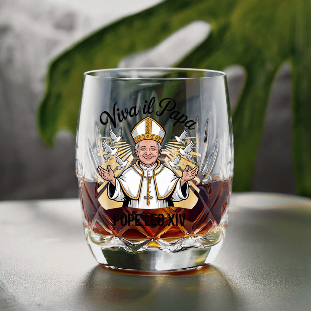 Viva il Papa Pope Leo XIV Glass