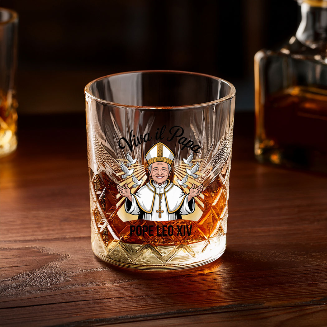 Viva il Papa Pope Leo XIV Glass